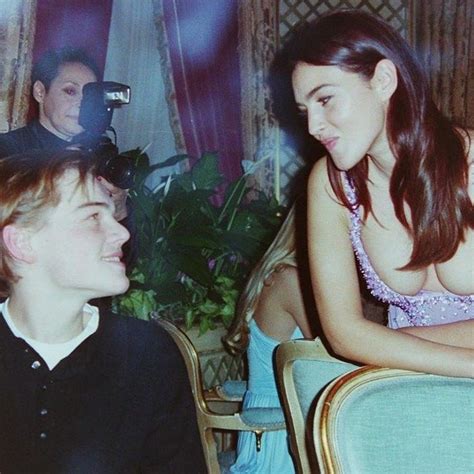 versace dinner 1995|Monica Bellucci with Leonardo .